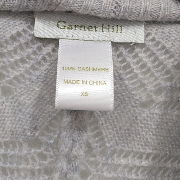 NEW Garnet Hill Oversized Pointelle Chevron Cardigan - Picture 4 of 6